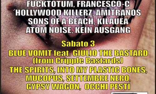 Venerdì 2 e sabato 3 maggio, Hiroshima Mon Amour, due giorni di concerti, incondizionatamente contro la censura con FUCKTOTUM, CIBO, FRANCESCO-C  HOLLYWOOD KILLERZ e tanti altri ...