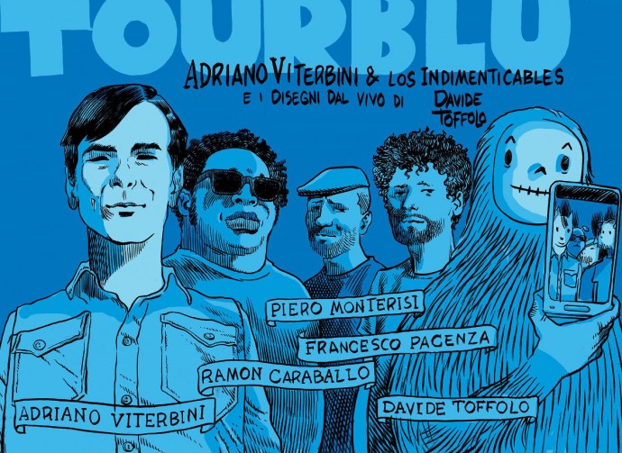 Adriano Viterbini & Los Indimenticables ed i disegni dal vivo di Davide Toffolo al CInema Massimo di Torino