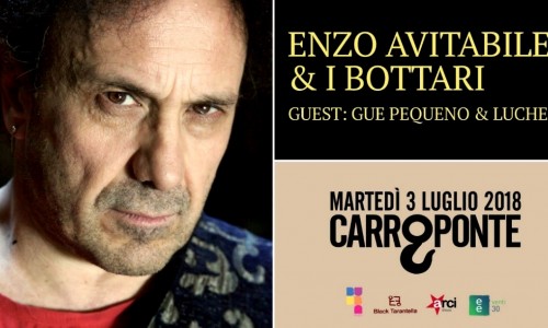 Enzo Avitabile & I Bottari live al Carroponte il 3 luglio - Ospiti Gué Pequeno e Luchè