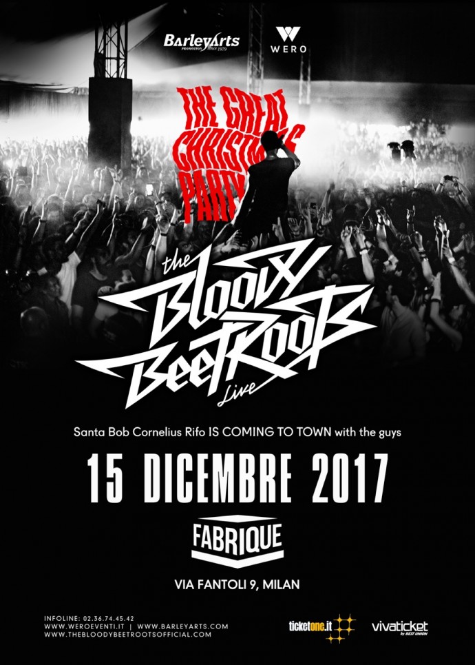 Barley Arts: Weekend esplosivo con The Bloody Beetroots, venerdì 15 al Fabrique di Milano