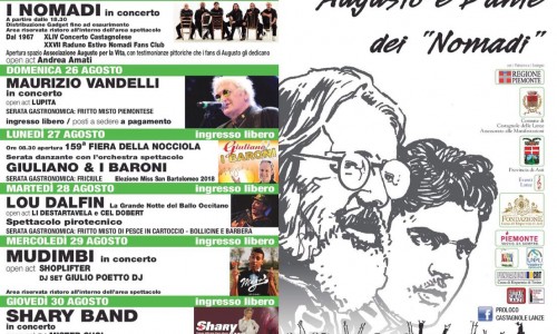 Festival Contro 2018: Dal 24 agosto al 1 settembre torna il “Festival Della Canzone d’Impegno” a Castagnole delle Lanze (At)