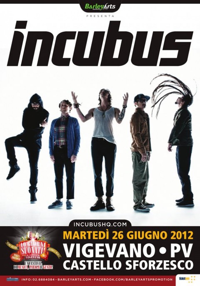 INCUBUS: in concerto a giugno a Roma e Vigevano 