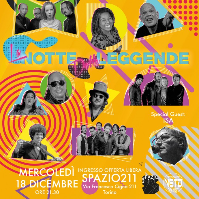 Spazio211, Torino: mercoledì 18 dicembre, La Notte Delle Legende