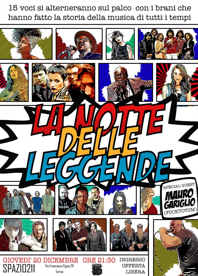 La Notte Delle Leggende - Spazio211, Torino giovedi 20 dicembre 