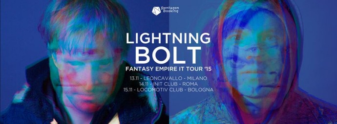 i LIGHTING BOLT in Italia: Milano - Leoncavallo, Roma - Init, Bologna - Locomotiv      