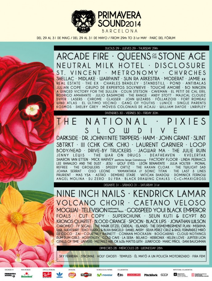 Primavera Sound - La line-up completa del Primavera Sound Festival 2014 e il film di presentazione!