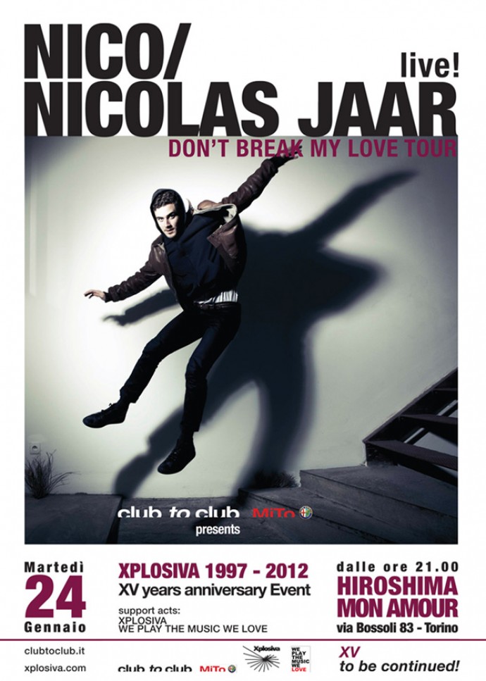 Xplosiva XV Anniversary con Nicolas Jaar Live / La Classica colpisce ancora con Lorenzo Senni / Xplosiva Meeting Point
