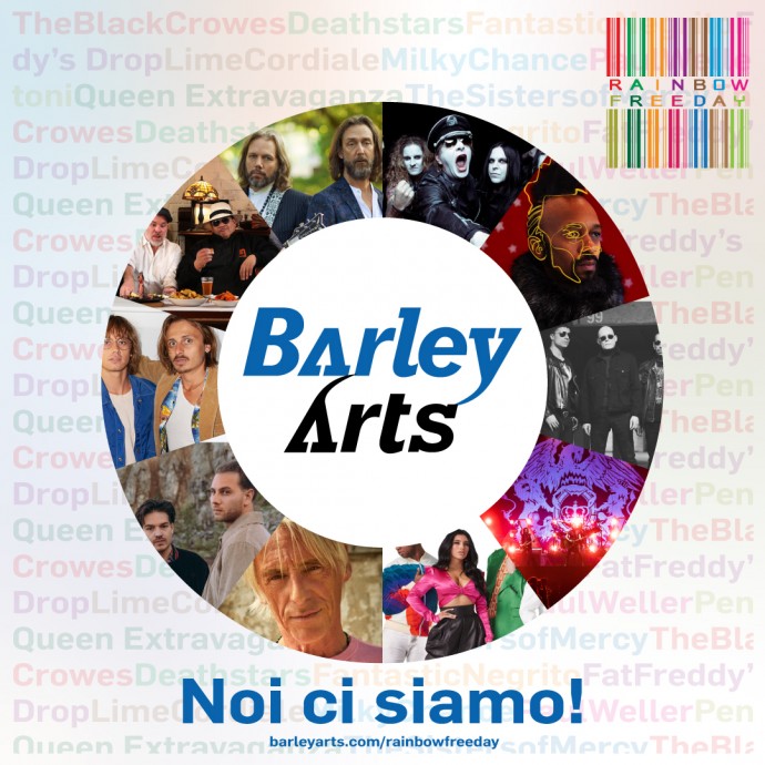 Barley Arts partecipa a Rainbow Free Day: dal 15 al 30 gennaio tante iniziative da parte del mondo della musica indipendente italiana