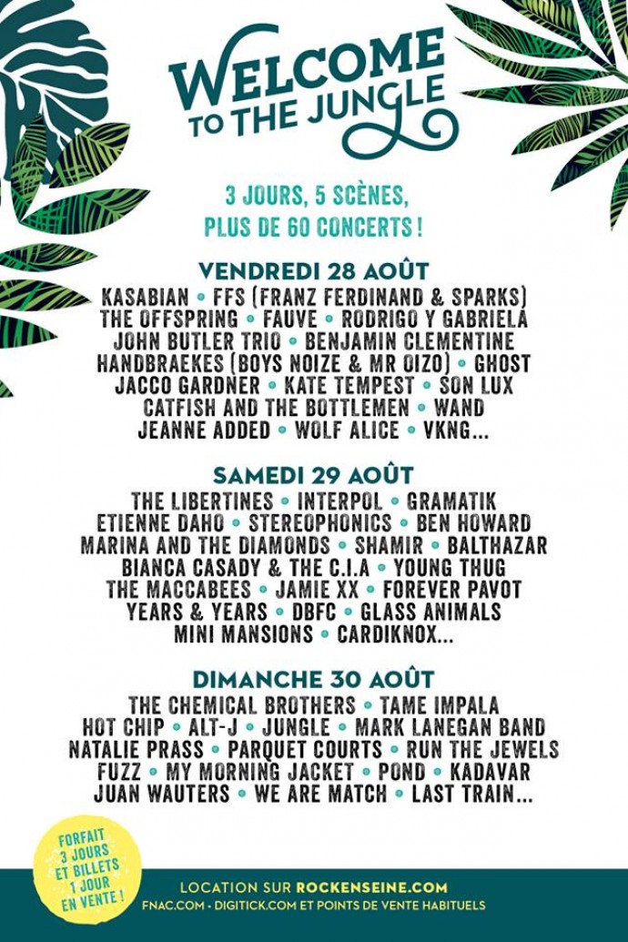 Rock en Seine festival 2015, news: video di THE LIBERTINES – GUNGA DIN e SON LUX – YOU DON’T KNOW ME. Festival Rock en Seine - 28.29.30 Agosto 2015