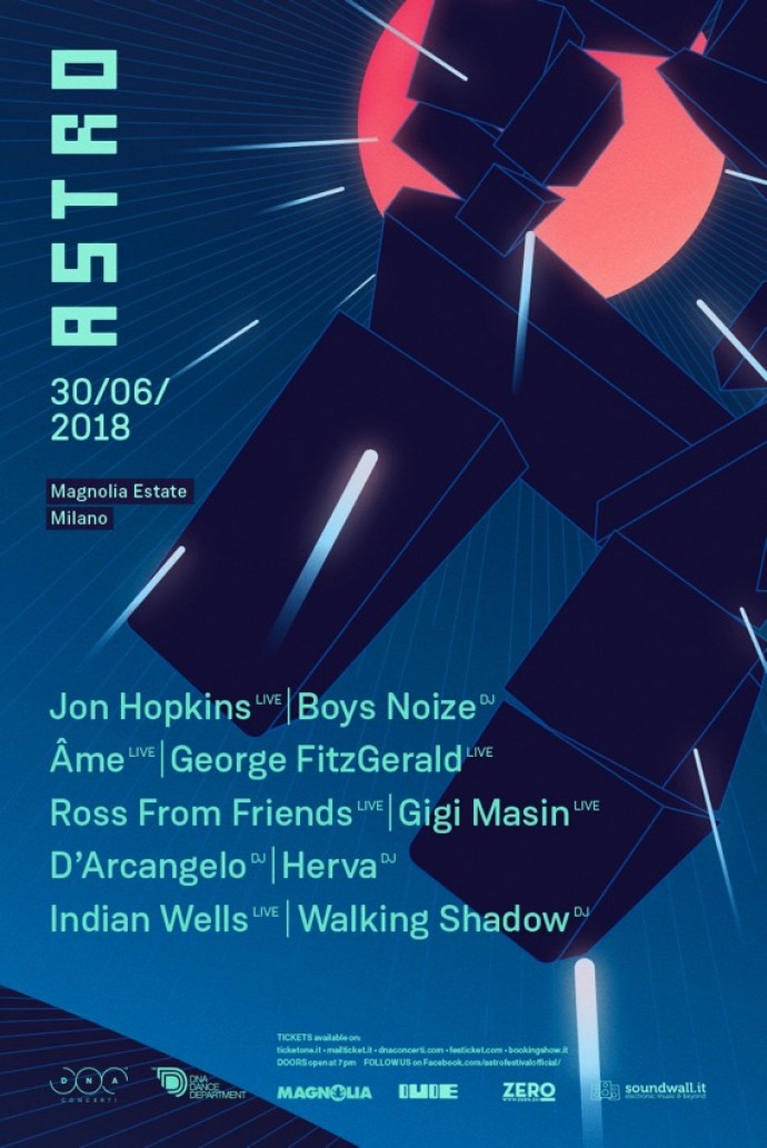 Astro - La line up definitiva del festival elettronico a Milano il 30 giugno