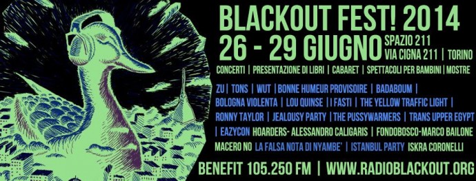 BLACKOUT FEST! dal 26 al 29 giugno 2014 allo Spazio211 di Torino