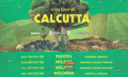Calcutta - Raddoppia la data di Milano! Sold Out il live del 21 gennaio, nuova data al Forum il 20 gennaio!