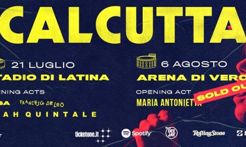 Calcutta in due concerti estivi: Latina e Verona!  Le aperture per i due concerti estivi