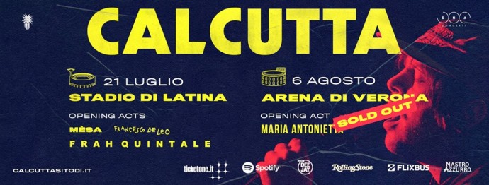 Calcutta in due concerti estivi: Latina e Verona!  Le aperture per i due concerti estivi
