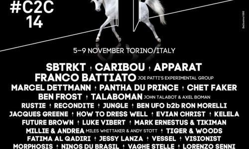 Arriva immancabile anche quest'anno #C2C14, a Torino con Caribou, Franco Battiato // Joe Patti’s Experimental Group, Ben Frost, SBTRKT, Apparat, Tiger & Woods e molti altri