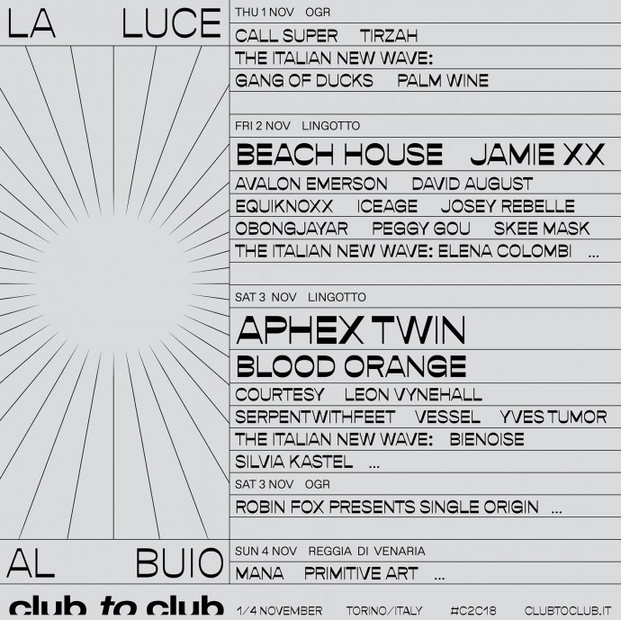 #C2C18: Call Super, Robin Fox, Tirzah, Yves Rumor, Gang of Ducks Soundsystem, Mana, Palm Wine, Primitive Artsi aggiungono ad Aphex Twin, Beach House, Jamie xx, Iceage ed altri e programma completo