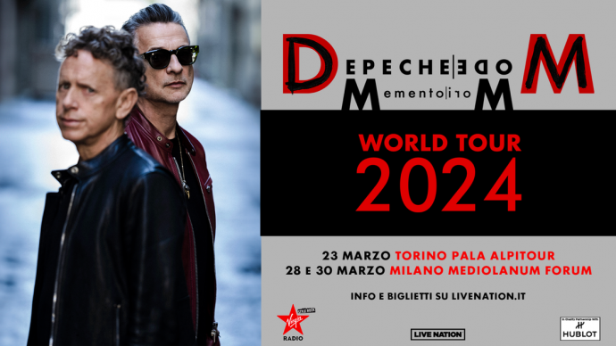 I Depeche Mode tornano in Italia con tre appuntamenti il 23 marzo al Pala Alpitour di Torino, il 28 e il 30 marzo al Mediolanum Forum di Milano