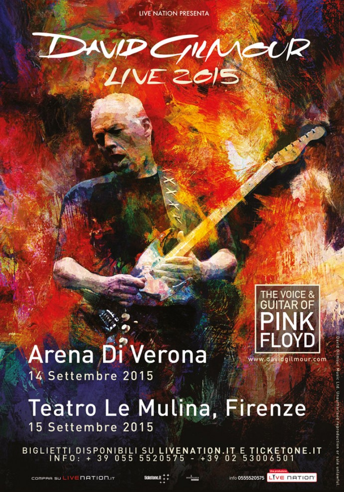 DAVID GILMOUR – LIVE 2015: tour in UK ed Europa per la prima volta in nove anni