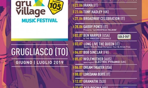 GruVillage 105 Music Festival ai blocchi di partenza: 14 giugno Anastacia - 20 giugno Steve Aoki