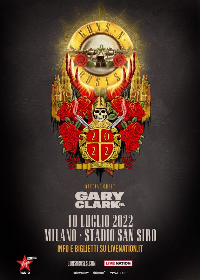 Guns N' Roses annunciano l'unica data italiana: 10 luglio 2022 Milano, Stadio San Siro.