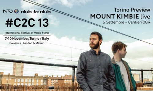 Alfa MiTo #C2C13: la preview giovedì 5 settembre a Torino con Mount Kimbie live