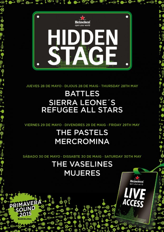 Primavera Sound 2015: il programma dell'Heineken Hidden Stage