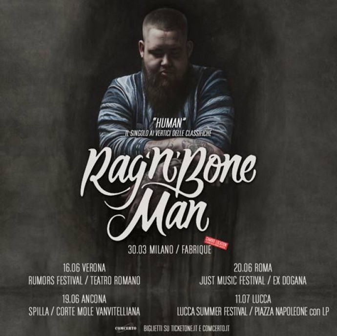 Rag'N'Bone'Man: a grande richiesta il concerto milanese cambia location e si sposta al Fabrique Milano