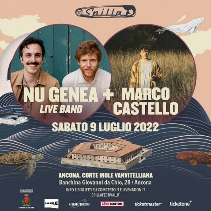 Spilla 2022: Nu Genea Live Band plus Marco Castello in concerto ad Ancona! Video del singolo “Marechià” 