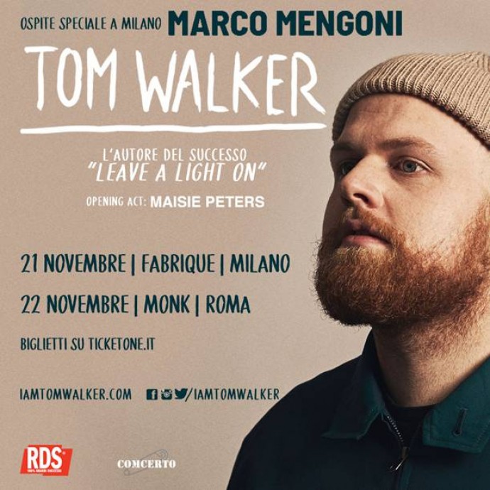 Tom Walker finalmente in Italia: Marco Mengoni special guest della data di Milano