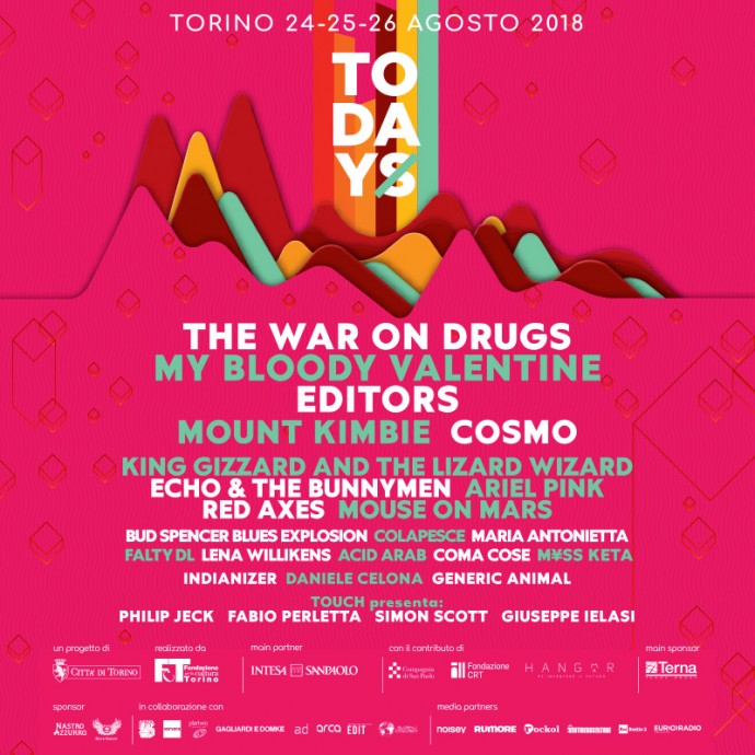 ToDays Festival - Torino 24.25.26 Agosto 2018: si avvicina il bel festival torinese con The War On Drugs, My Bloody Valentine, King Gizzard And The Lizard Wizard, Echo & The Bunnymen, Editors, Cosmo e tanti altri!