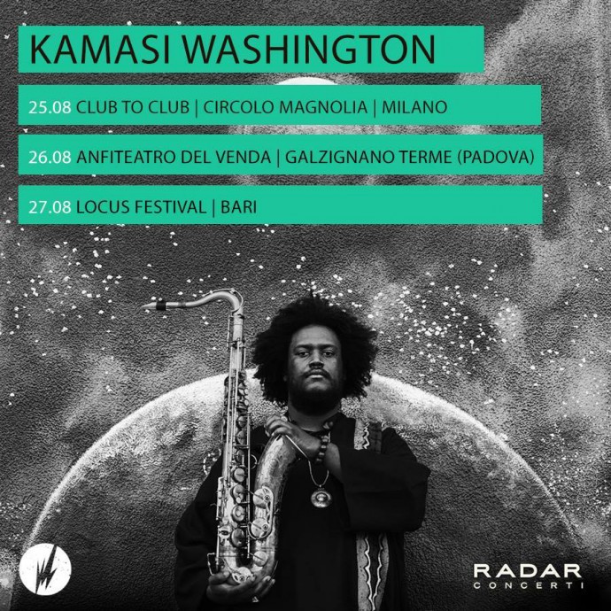 Kamasi Washington in concerto il 25 agosto al Circolo Magnolia (Milano) per Club To Club 