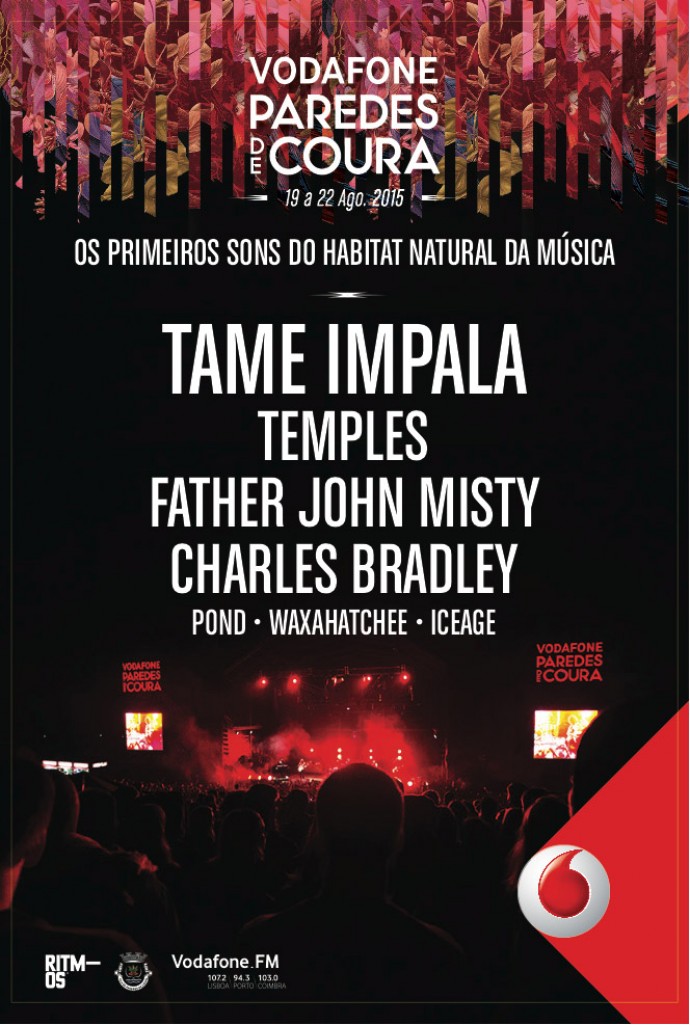 VODAFONE PAREDES DE COURA 2015, Portogallo: TAME IMPALA, POND, FATHER JOHN MISTY, TEMPLES, CHARLES BRADLEY, ICEAGE AND WAXAHATCHEE SONO STATE LE PRIME CONFERME