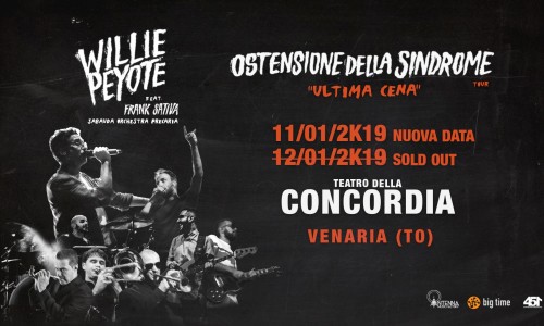 Nuova data! Willie Peyote, Ultima Cena al Teatro Concordia, Venaria (Torino)