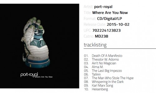 PORT-ROYAL live ven. 13/11 @ Circolo Magnolia (MI) per presentare il nuovo album 