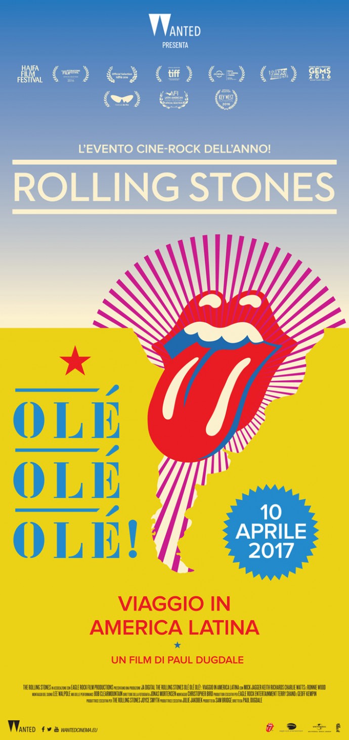 Olè, Olè, Olè, il 10 aprile al cinema, e solo per un giorno, il film definitivo del tour sudamericano dei Rolling Stones