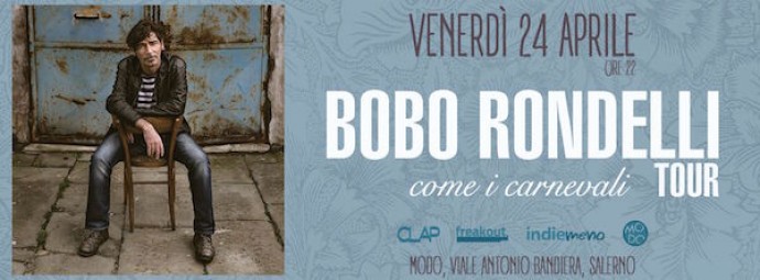 Bobo Rondelli in concerto al Modo di Salerno. Il raffinato cantautore livornese per la prima volta in Campania.