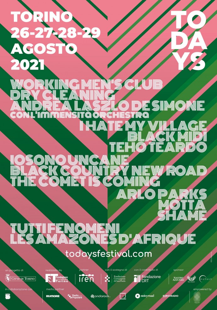 Todays Festival annuncia i primi ospiti confermati per l'edizione 2021, dal 26 al 29 agosto a Torino!