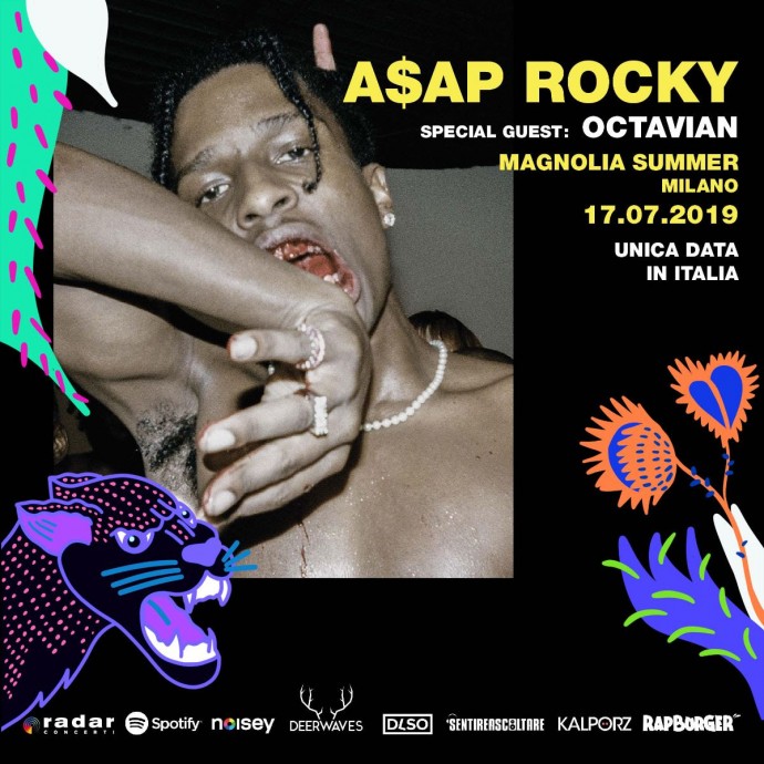 A$ap Rocky (w/ Octavian): il rapper americano arriva in Italia per #MusicIsMyRadar al Circolo Magnolia, Milano. Il video di 'Kids Turned Out Fine'
