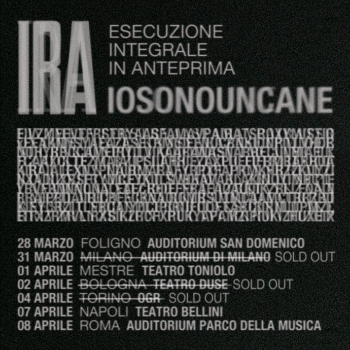 Iosonouncane - Il tour di Ira è già sold out a Milano, Bologna e Torino