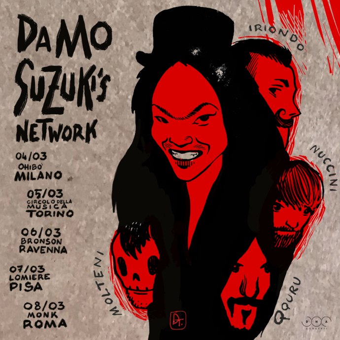 Damo Suzuki's Network: il progetto itinerante dell'ex membro dei Can arriva in Italia a marzo.