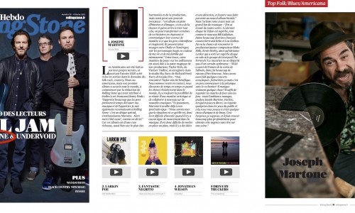 E' Honey Birds di Joseph Martone il miglior album indie folk 2020 secondo la rivista Rolling Stone Francia. Video di 