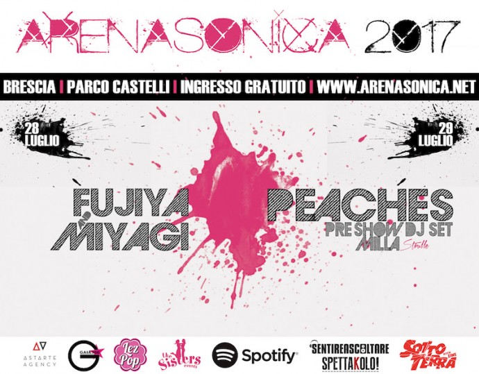 Arenasonica: Fujiya & Miyagi e Peaches i protagonisti della XVII edizione del festival